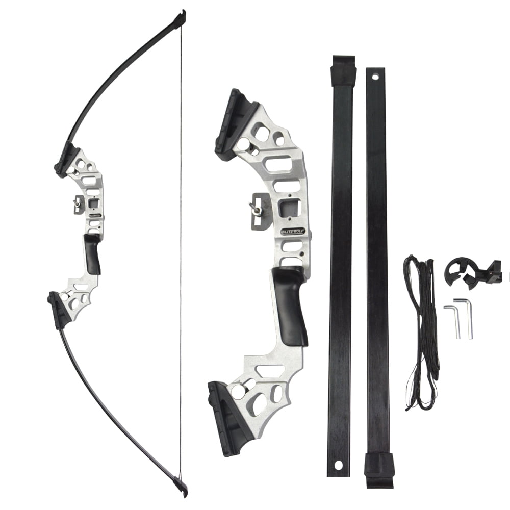 AME Bowfishing Kit 40lbs Recurve Bow Arrow Fishing Reel Archery Straight Bow Hunting