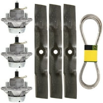 John Deere Spindle and Mower Blade 3 Pack Z425 Z445 AM144377 UC22010 M158131