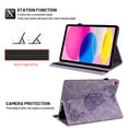 thumbnail image 4 of Dteck Smart Folio Case for Apple iPad (10th generation), Embossed Butterfly PU Leather Flip Stand Cover with Card Slots Pencil Holder Auto Wake Sleep Case for iPad 10th Gen 10.9" 2022,Purple, 4 of 6