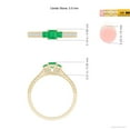 thumbnail image 5 of ANGARA Natural Aeon Square Emerald Three Stone Engagement Ring with Milgrain in 14K Yellow Gold for Women (Size-3.5mm) | May Birthstone, Anniversary, Jewelry Gift for Women | Natural Emerald Ring, 5 of 10