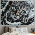 thumbnail image 2 of Orinice Cute Cat Tapestry Wall Hanging Unique Style for Home Wall Decor Art - Living Room Bedroom Apartment Farmhouse Dorm Art Tapestry 40x60inch, 2 of 6