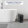 thumbnail image 2 of 5 L / 1.3 Gallon Trash Can with Lid,Step Pedal Trash Bin Slim Trash Can Stainless Steel Garbage Can with Removable Inner Bucket for Small Spaces, Black (1 Pack), 2 of 9