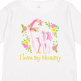 thumbnail image 4 of Inktastic I Love My Mommy Unicorn with Pink and Yellow Flowers Boys or Girls Long Sleeve Toddler T-Shirt, 4 of 5