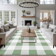 thumbnail image 3 of Rectangle Rug 8x10Ft Classic Sage Green White Lattice Soft Indoor Throw Rugs Carpets for Living Dining Bedroom Kids Room Non-Slip Playroom Crawl Rug Floor Mats Buffalo Checker Plaid, 3 of 9