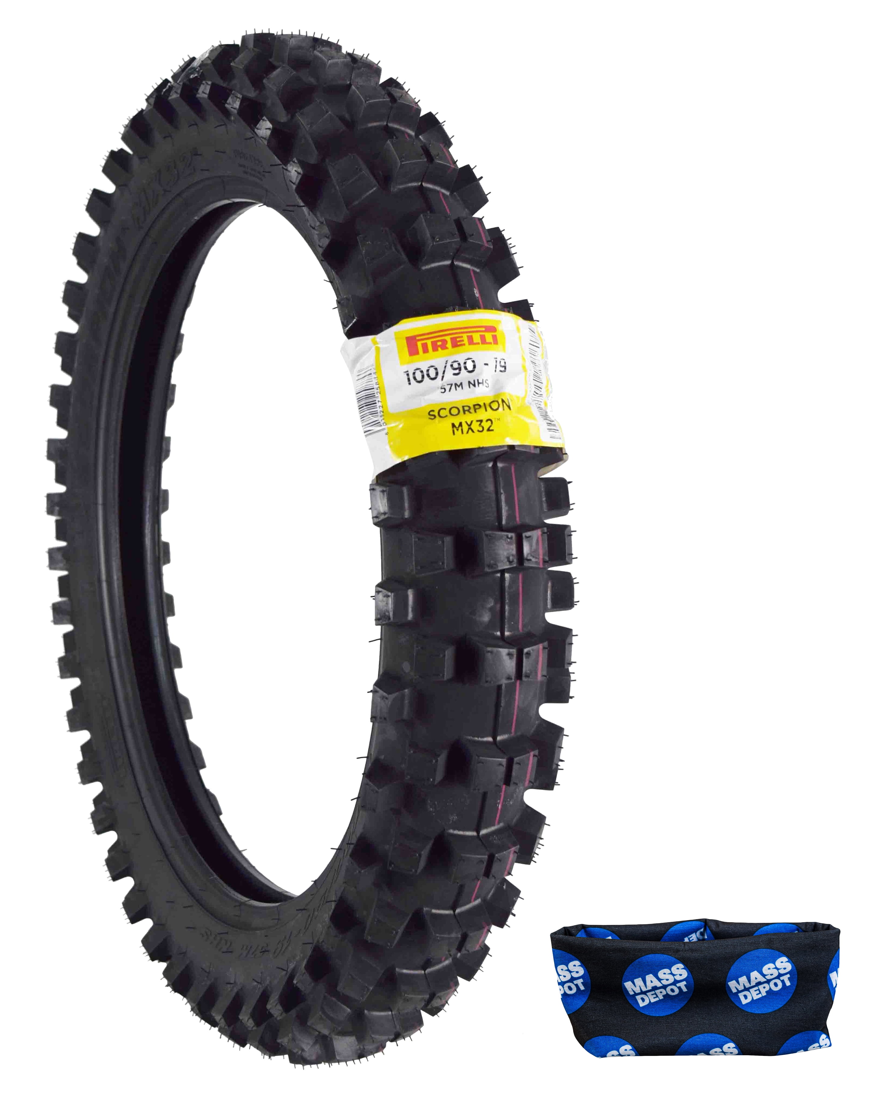 Pirelli Scorpion MX32 Mid Soft 100/90-19 Rear 57M Tube Type Dirt Bike Tire