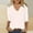 Khaki, variant on AOOCHASLIY Fall Clothes Lady Top Women's Fashion Solid Color Lightweight Loose T-shirt 3/4 Sleeves Blouse V-Neck Casual Tops