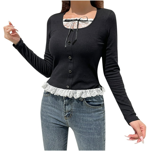 Moda mujer casual apretado pulóver empalme irregular cuello redondo camisetas tops Fridja gope1114