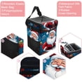 thumbnail image 2 of Santa Claus Mini Car Trash Can with Foldable Lid, Leak-proof Design and Hanging Storage Bag for Auto - Car Trash Can, 2 of 6