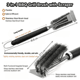 thumbnail image 6 of Axidou Grill Brush and Scraper, Safe Wire BBQ Grill Brush with 18" Adjustable Handle, Extra Strong Grill Cleaner Accessories for Gas, Charcoal, Porcelain and Smoker Grill Grates, 6 of 8