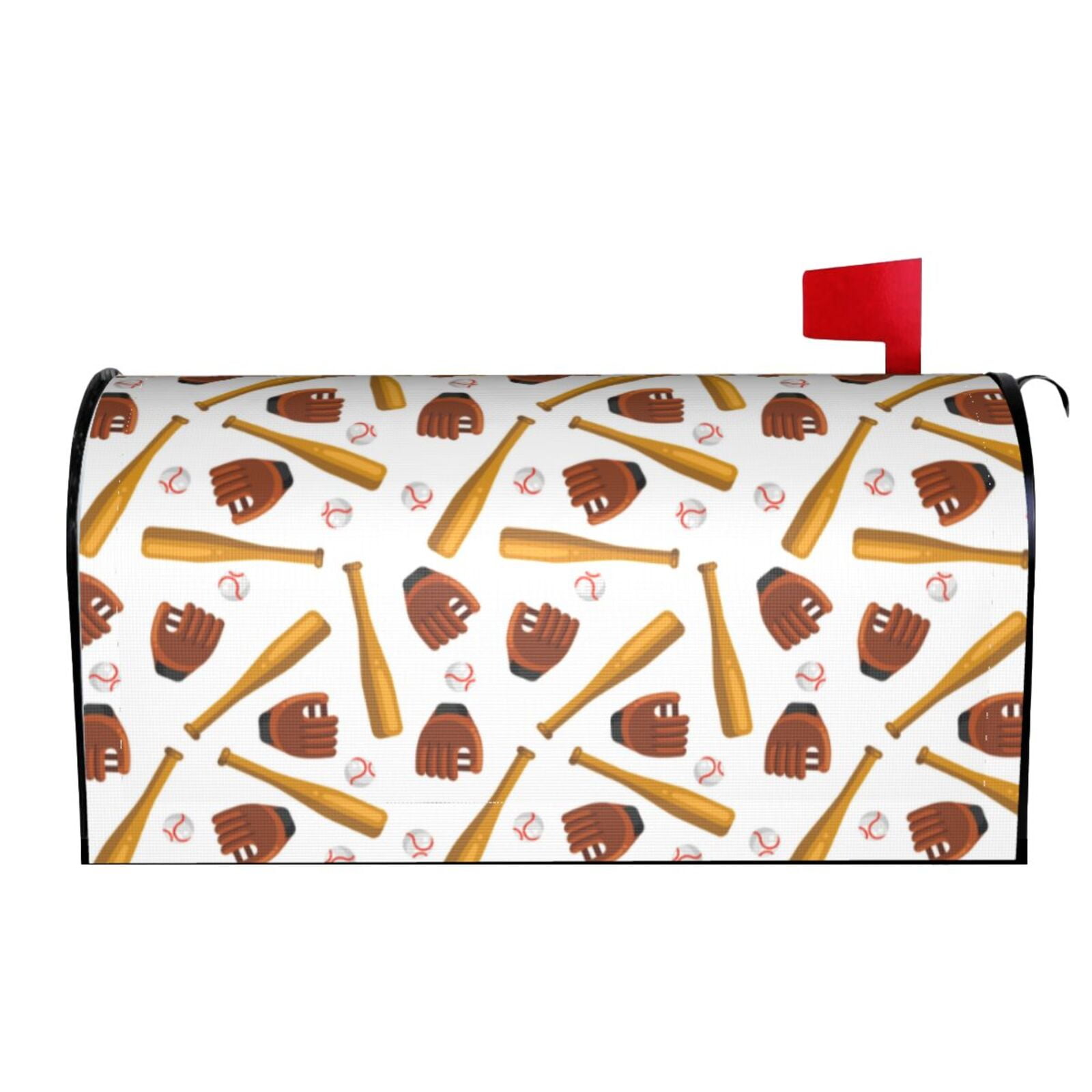 Xecao Baseball Sport for Mailbox Cover with Magnetic Strips, Waterproof and Sunscreen, Adds a Decorative Touch to Your Garden Yard.