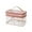 Pink, variant on Clear Makeup Bag, WQFSTORE Double Layer Plastic Cosmetic Bag with Zipper, Waterproof Toiletry Travel Bag Organizer, Silver