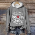 thumbnail image 1 of Offre du Jour! Aqestyerly Grande Taille Christmas Tops Femmes Noël Imprimé Col Rond à Manches Longues Top Ample, 1 of 3
