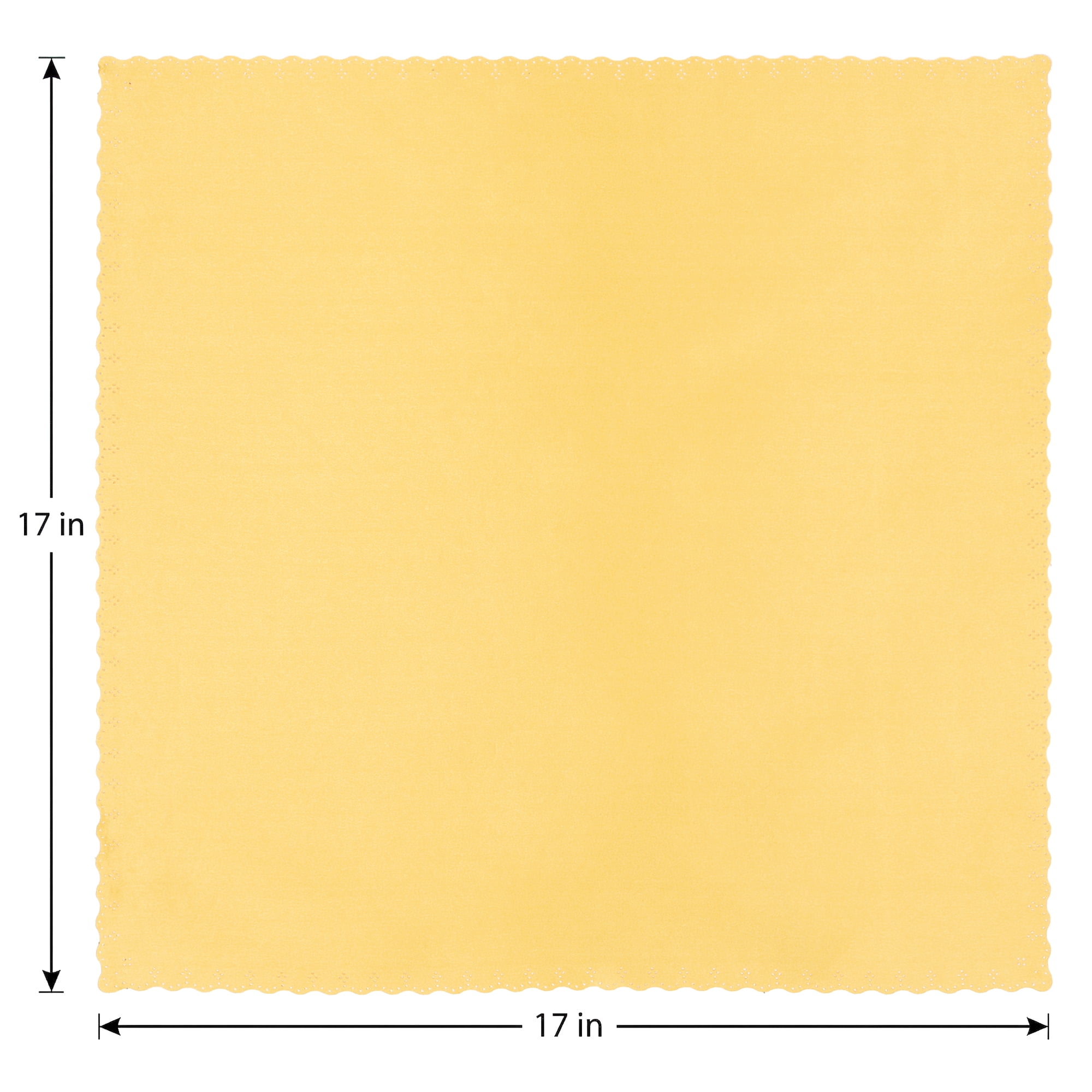 Unique Bargains 12Pcs Satin Washable Cloth Napkins Light Gold 17x17inch