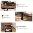 thumbnail image 2 of Qinaqin 3-Tier Redondo End Mesa Living Sala Accent con Estante de Almacenamiento Metálico y Industrial Madera Profundidadsign Ideal as Cabecera o Night Soporte para Pequeño cm de, 2 of 7
