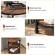 thumbnail image 4 of 3-Tier Redondo End Mesa Living Sala Accent Mesa con Estante de Almacenamiento Metálico y Industrial Madera cm de Profundidadesign Ideal as Cabecera Mesa o Night Soporte para Pequeño cm de..., 4 of 7