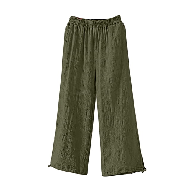 Birdeem Pantalon Ample Décontracté pour Femmes avec Poches Mode Combinaison en Coton et Lin