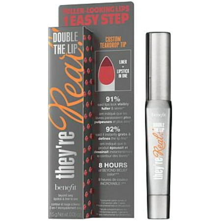 Benefit They're Real! Double The Lip Liner and Lipstick in One, Revved-Up Red, (Benefit Cosmetics Best Sellers)