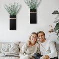 thumbnail image 7 of Wall Planters for Indoor Plants - 2 Pack Wood Wall Vases for Dried Flowers & Artificial Plants Modern Farmhouse Wooden Vase for Living Room Bedroom Kitchen Decorations - Black Large, 7 of 7
