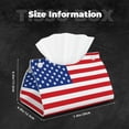 thumbnail image 6 of Lsque America Flags3 Printed Long Tissue Box Cover Holder, Facial Paper Organizer Dispenser,Triangle with Bottom Belt, PVC Leather Decorative Organizer, 6 of 9