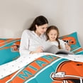 thumbnail image 4 of Erosebridal American Football Bedding Sets Twin Size, Soccer Sports Comforter Sets with Sheets, Blue Orange, Miami, Breathable 7 Pieces, 4 of 8