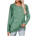 thumbnail image 1 of DPTALR T-shirt Blouse Décontracté à Manches Longues Col Rond pour Femmes, 1 of 4