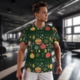 thumbnail image 3 of Wukai Christmas Print Men's Short-Sleeved Mesh T-Shirt,Quick-Dry Short Sleeve Workout T-Shirt-Medium, 3 of 8