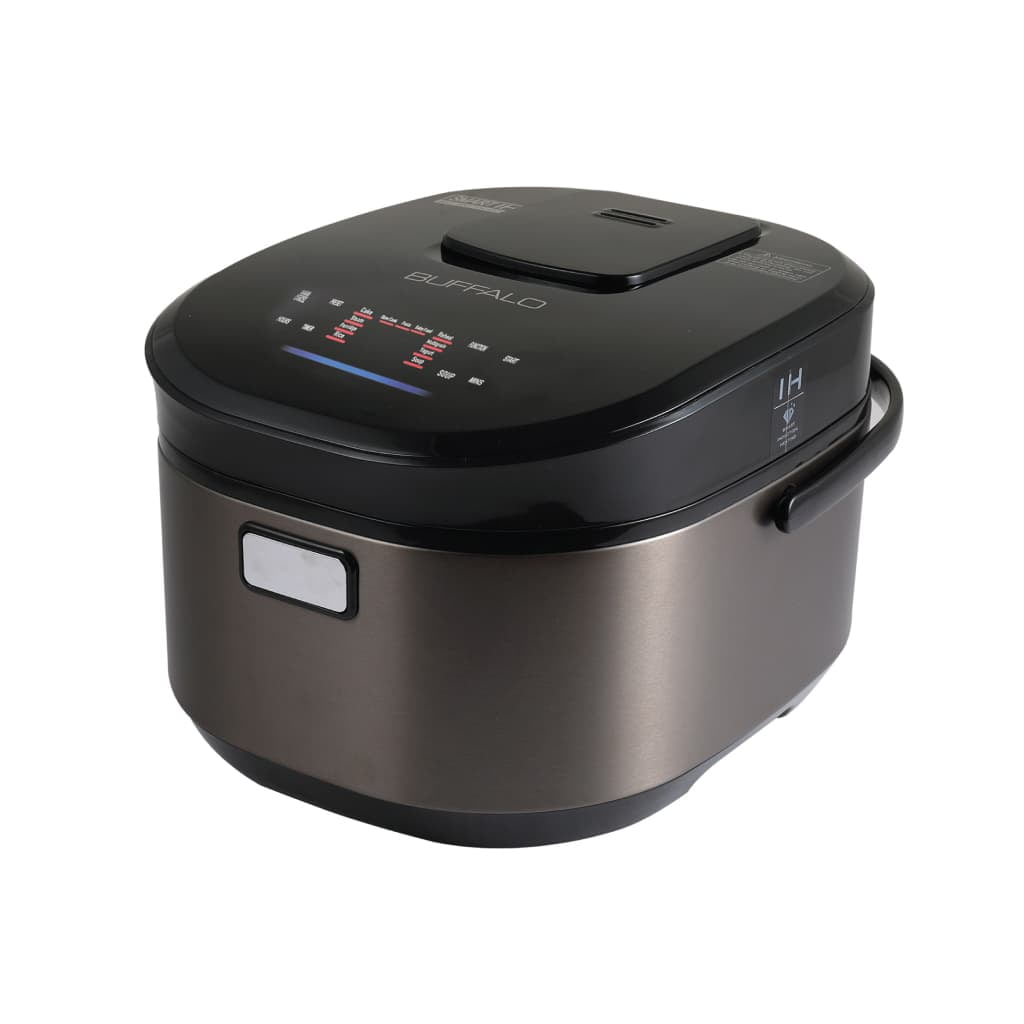 Buffalo Titanium Grey IH SMART COOKER, Rice Cooker and Warmer, 1.5L, 8 cups of rice, NonCoating