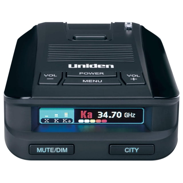Uniden DFR8 Detección de radar y láser de súper largo alcance, filtro de banda K/KA avanzado, notificaciones de voz, pantalla OLED multicolor ultrabrillante