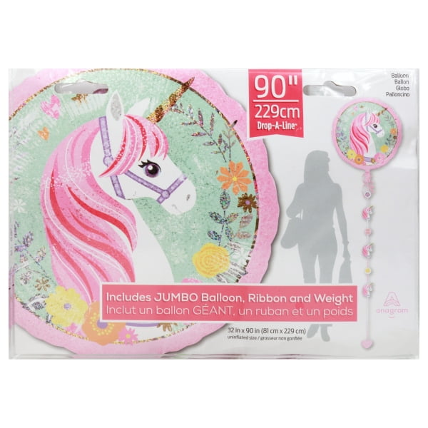 Magical Unicorn Drop A Line Foil Balloon 90 Pack Walmart Com Walmart Com