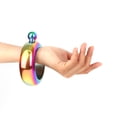 thumbnail image 5 of Toptie Bracelet Flask Gift for Women with Funnel, 3.5 oz Stainless Steel Bangle Flask (Rainbow), 5 of 7