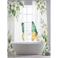 thumbnail image 4 of Spring Flowers Sheer Curtains 96 Inch Length 2 Panels Set, Watercolor Floral Butterfly Botanical Farmhouse Voile Window Treatment Semi Sheer Long Curtains for Bedroom/Living Room/Kitchen 52"x96"x2, 4 of 7
