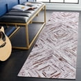 thumbnail image 2 of SAFAVIEH Faux Hide Curtis Diamond Machine Washable Runner Rug, Beige/Brown, 2'6" x 10', 2 of 11