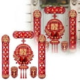 thumbnail image 2 of TIELUTT Spring Festival Couplet Set Symbolizing Luck and Fortune Creating A Strong Festive Atmosphere and Welcoming Star Flag Flags on 5x8 Putting Flags Halloween Banner under 5 Sequin Banners Craft, 2 of 4