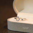 thumbnail image 3 of Hollow Four Leaf Clover Stacking Ring 925 Sterling Silver Crystal Cubic Zirconia Cross Open Adjustable Statement Knuckle Finger Rings Promise Eternity Bands Dainty Jewelry Gifts for Women, 3 of 5