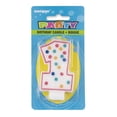 thumbnail image 2 of Unique Industries' Polka Dot Number "1" Birthday Candle, 2 of 2