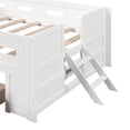 thumbnail image 5 of Euroco Wood Full Size Platform Bed with Guardrails and Drawers, White, 5 of 12