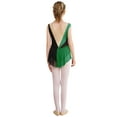 thumbnail image 2 of TSSOE Girls Kids Sequins Figure Ice Skating Dress Costume Sleeveless Ballet Dance Leotard with Mesh Tutu Skirt Green 12, 2 of 7
