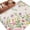 Green Pink Beige, variant on Large Round Rug 8Ft Washable Non-Slip, Pink Purple Flower Circle Area Rugs for Living Room Bedroom, Spring Vintage Country Floral Leaf Plant Indoor Floor Mats Carpet Runner for Home Decor