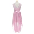 thumbnail image 4 of CHICTRY Girls Chiffon Floral Lace Party Dress Sleeveless Wedding Bridesmaid Dress,Sizes 6-16 Dusty Pink 16, 4 of 7