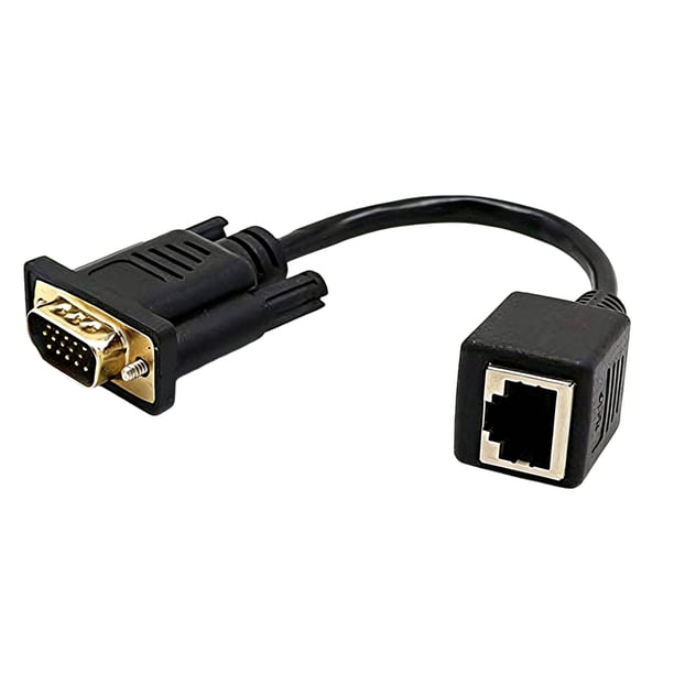 Adaptador VGA una RJ45 Cable de Red una VGA Conector de Cable de Red Monitor una Conector de Cable de Red Extensor VGA