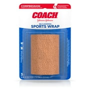 Johnson & Johnson Coach Self-Adhering Elastic Wrap, 3 in x 2.2 yd