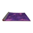 thumbnail image 2 of Ahgly Company Indoor Round Abstract Purple Modern Area Rugs, 4' Round, 2 of 4