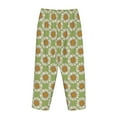 thumbnail image 5 of Xecao Daisies Flowers Women's Straight Lounge Pajama Pants: The Epitome of Relaxed Sleepwear, 5 of 9