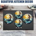 thumbnail image 6 of Electric Stove Burner Covers,4 Pcs Round Gas Burner Cover,8 and 10 Inch,Mermaid Gazing at the Sunset by the Sea, 6 of 7