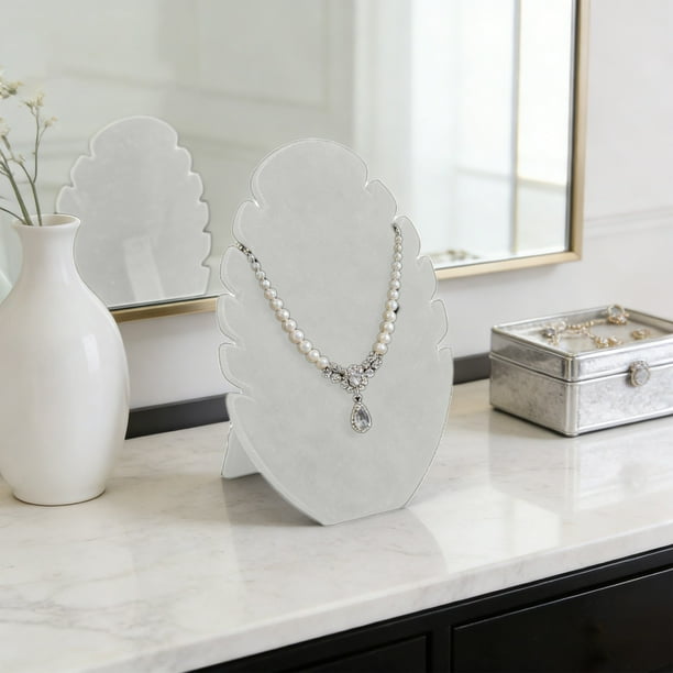 Soporte para Joyería, Portacollares de Terciopelo con Ranuras, Organizador de Pulseras con Compartimentos, 28x20x1.5cm, para Almacenamiento de Accesorios, Tocador, Negro
