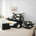 thumbnail image 5 of Feelyou Chic Flower Floral Bedding Comforter Set 7pcs for Women, Vibrant Groovy Daisy King Bedding Sets, Vintage Fashion Style Reversible Bed Sheets, Breathable Home Decor, 5 of 7