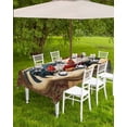 thumbnail image 4 of Boanket Outdoor Tablecloth with Umbrella Hole for Patio/Picnic/Party/Camping, Rooster Waterproof Table Cloth Rectangle Table Cover Washable, Vintage Rustic Farmhouse Style Oil Painting (52"x 70"), 4 of 7