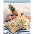thumbnail image 3 of Outdoor Pillow Covers Throws Watercolor Floral Bouquets in Vase,Waterproof Pillow Cases Pack of 2 Sunflower on Yellow White Plaid,Durable Cushion Cover Pillowcase for Patio Balcony Couch Garden, 3 of 7