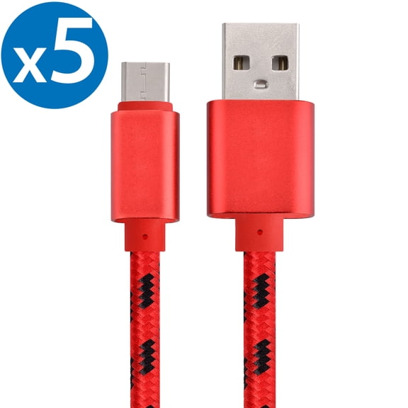 5x 3FT USB Type C Cable Fast Charging Cable USB-C Type-C 3.1 Data Sync Charger Cable Cord For Samsung Galaxy S9 S9  Galaxy S8 S8 Plus Nexus 5X 6P OnePlus 2 3 LG G5 G6 V20 HTC M10 Google Pixel XL