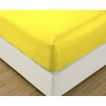thumbnail image 3 of 600 Thread Count 100% Egyptian Cotton 3-Piece Fitted Sheet ( 1 Fitted Sheet + 2 Pillow Covers) 30 Inches Deep Pocket Size California-King Color Yellow Solid, 3 of 6